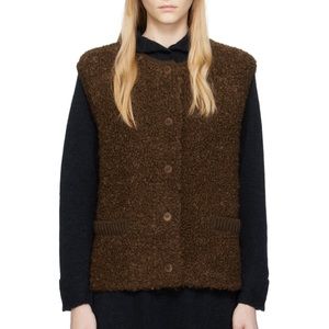 Cordera wool mohair waistcoat vest in tierra